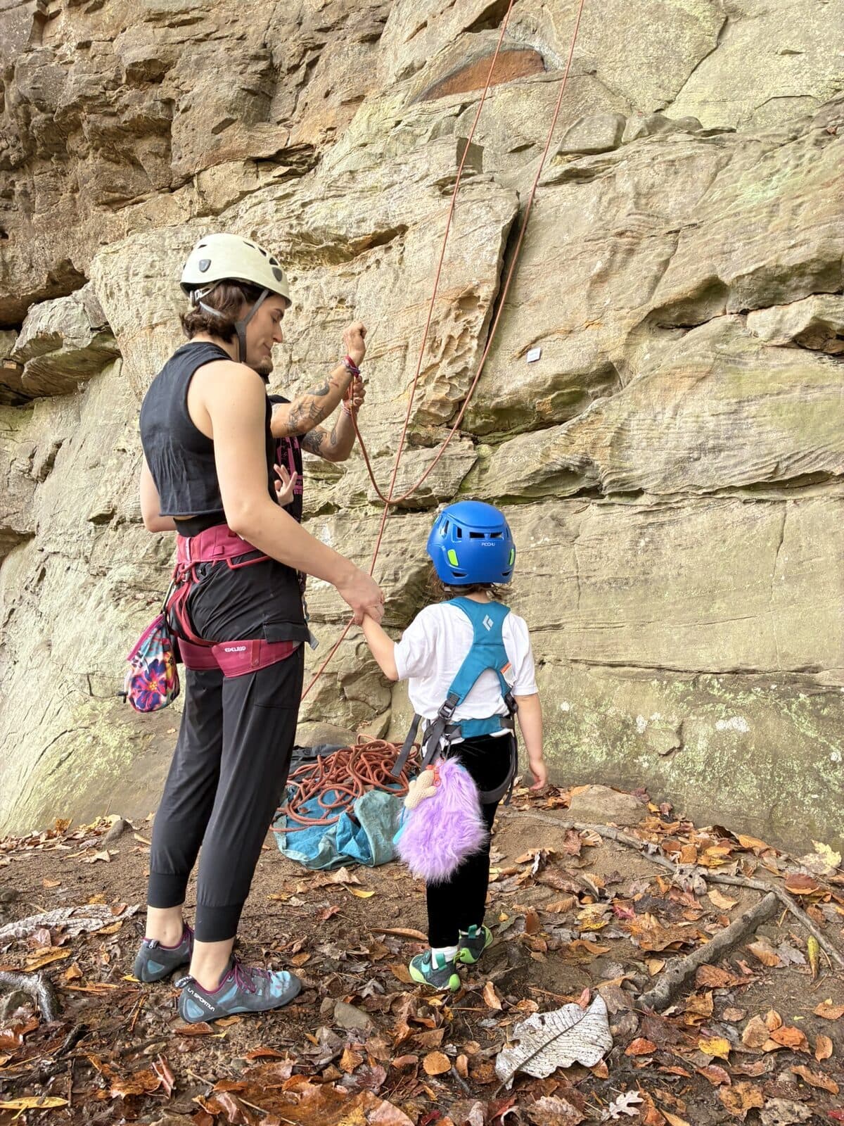 Teaching a child to climb