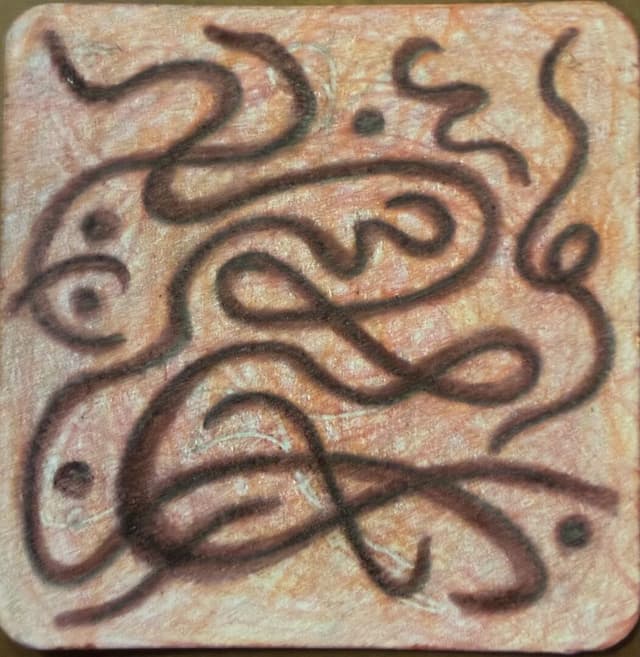 Snake art wood carving